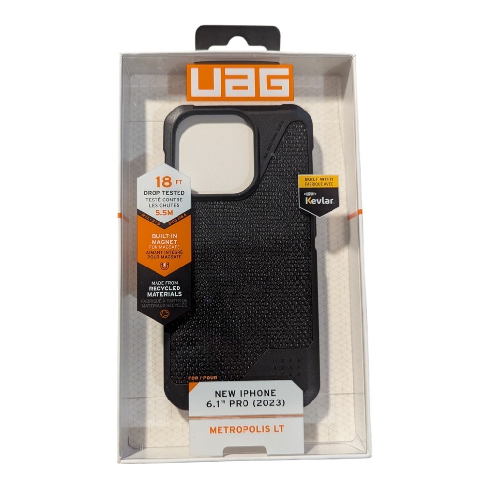 G8-P UAG Metropolis LT Series Magnet Case For Apple iPhone 15 Pro Black ⬇
